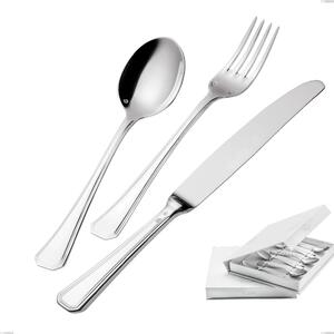 Confezione a libro 6 pezzi cucchiaino moka Savoia Argentato 3 mm spessore argento 25 micron, Acciaio inox 18/10 (AISI304) Argento 25 micron, spessore 3 mm