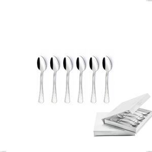 Confezione a libro 6 pezzi cucchiaino moka Savoia, Acciaio inox 18.10 (AISI304), spessore 2.5 mm