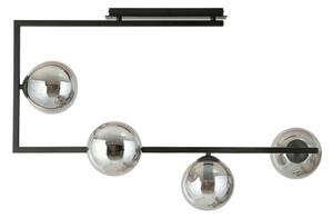 Lampadario a sospensione con supporto rigido SOMA 4xE14/10W/230V nero/grigio