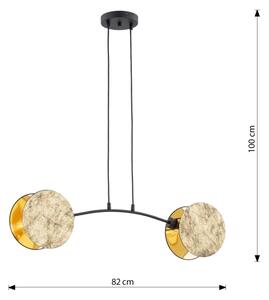 Lampadario a sospensione con filo MOTIF 2xE14/10W/230V oro