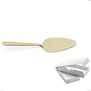 Confezione a libro 1 pezzo pala torta Venice Tin Gold, Acciaio Inox 18-10 trattamento pvd oro, spessore 4 mm