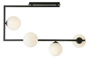 Lampadario a sospensione con supporto rigido SOMA 4xE14/10W/230V nero/bianco