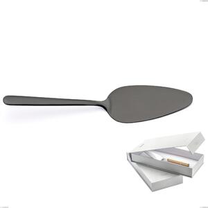 Confezione a libro 1 pezzo pala torta Venice Gun Metal, Acciaio Inox 18-10 trattamento pvd canna di fucile, spessore 4 mm