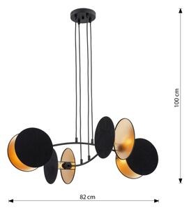 Lampadario a cavo MOTIF 4xE27/15W/230V nero