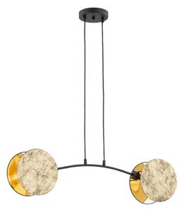 Lampadario a sospensione con filo MOTIF 2xE14/10W/230V oro