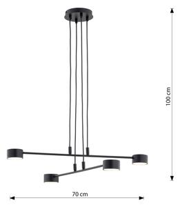 Lampadario a sospensione con filo MODUS 4xGX53/12W/230V nero