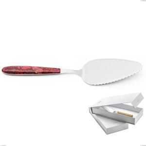 Confezione a libro 1 pezzo pala torta vero samarcanda, acciaio 18.0 nickel free, manicatura pbt sublimato acciaio lucido