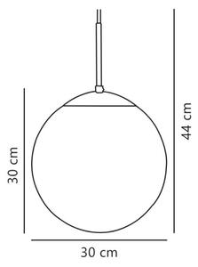 Nordlux - Lampadario a sospensione con filo CAFE 1xE27/25W/230V diametro 30 cm
