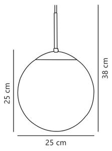Nordlux - Lampadario a sospensione con filo CAFE 1xE27/25W/230V diametro 25 cm