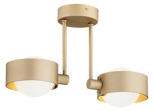 Argon 7215 - Lampadario da bagno a sospensione con supporto rigido MASSIMO PLUS 2xG9/6W/230V IP44 oro
