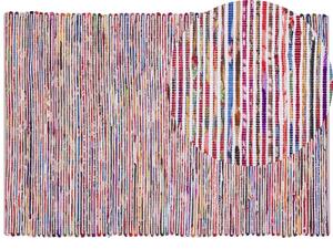 Tappeto Multicolore Cotone 160 x 230 cm Rettangolare Fatto a Mano Boho Eclettico Beliani