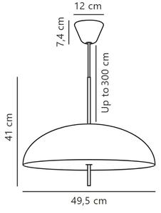 DFTP by Nordlux - Lampadario a sospensione con filo VERSALE 2xE27/15W/230V marrone