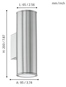 Eglo 33582 - LED RGBW dimmerabile esterno RIGA 2xGU10/5W/230V IP44