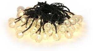 Brilagi - Catena luminosa solare decorativa BUBBLE a LED, 50 LED, 8 modalità, 7 m, IP65, bianco caldo