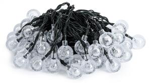 Brilagi - Catena luminosa solare decorativa BUBBLE a LED, 50 LED, 8 modalità, 7 m, IP65, bianco caldo
