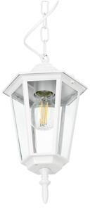Lampadario da esterno a sospensione con catena 1xE27/60W/230V IP44 bianco