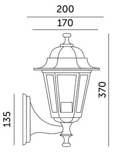 Applique da esterno 1xE27/60W/230V IP44 bianco