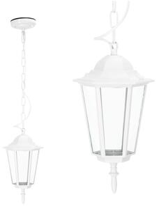 Lampadario da esterno a sospensione con catena 1xE27/60W/230V IP44 bianco