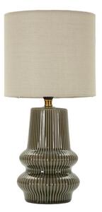 Lampada da tavolo color kaki/color crema in ceramica con paralume in tessuto (altezza totale 41,5 cm) Harmony – Mauro Ferretti