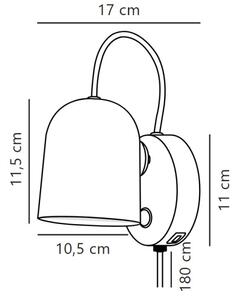 DFTP by Nordlux - Faretto da parete ANGLE 1xGU10/25W/230V nero