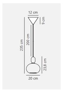Nordlux - Lampadario a sospensione con filo NOTTI 1xE27/40W/230V grigio