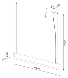 Sollux SL.1396 - Lampadario LED a sospensione con filo SPARK 1xG13/8,5W/230V oro