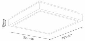 Plafoniera KAZIMIERZ 2xE27/20W/230V 29,5x29,5 cm argento
