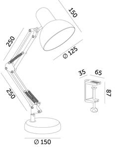 Lampada da tavolo AURIQ 1xE27/60W/230V nero