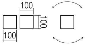 Redo 90173-Applique a LED da esterno VARY 2xLED/6W/230V 3000K IP54 antracite