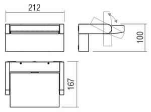 Redo 90585 - Applique da esterno a LED FLIP LED/20W/230V 3000K IP54 marrone
