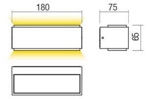 Redo 90402 - Applique a LED da esterno DASH LED/9W/230V 4000K IP65 antracite