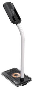 Immax 08989L - LED RGBW Lampada da tavolo dimmerabile con Qi di ricarica 30W/230V nero