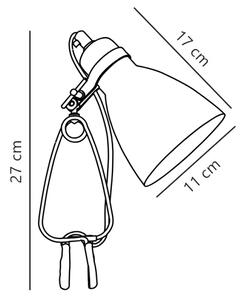 Nordlux - Lampada da tavolo con morsetto CYCLONE 1xE14/15W/230V bianco