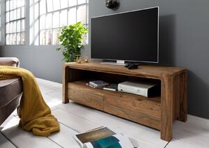 Mobile TV in legno di Sheesham / palissandro 125x45x50 marrone oliato BUENO #1002