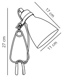 Nordlux - Lampada da tavolo con morsetto CYCLONE 1xE14/15W/230V nero