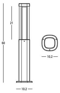 Zambelis E355 - Lampada LED da esterno LED/7W/230V 3000K IP54 antracite