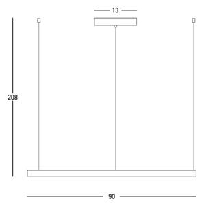 Zambelis 23034 - Lampadario a sospensione con filo LED dimmerabile LED/45W/230V 3000K oro