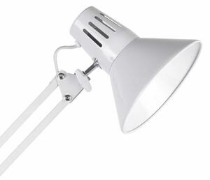 Lampada da tavolo con morsetto WORKER 1xE27/10W/230V bianca