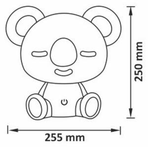 Lampada notturna per bambini a LED RGBW Dimmerabile 2,5W/230V koala bianco