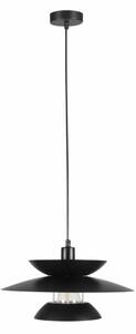 Lampadario a sospensione con filo BERIT 1xE27/20W/230V nero