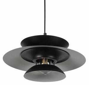 Lampadario a sospensione con filo BERIT 1xE27/20W/230V nero