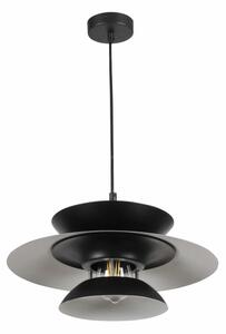 Lampadario a sospensione con filo BERIT 1xE27/20W/230V nero