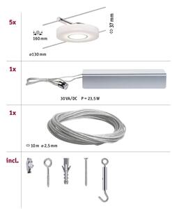 Paulmann 94109 - KIT 5x LED da 4,3 W, sistema a cavo completo MAC 230V