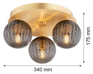 Argon 6308 - Plafoniera PALOMA 3xE14/7W/230V oro/nero