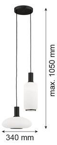 Argon 7214 - Lampadario a sospensione con filo SAGUNTO PLUS 2xE27/15W/230V