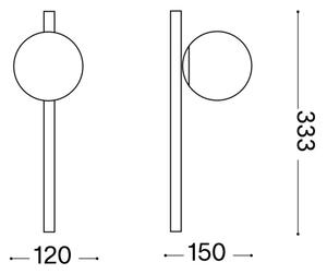 Ideal Lux - Applique a LED BINOMIO 1xG9/3W/230V nero
