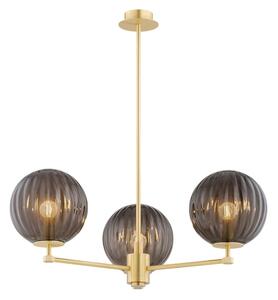 Argon 6310 - Lampadario a sospensione con supporto rigido PALOMA 3xE14/7W/230V oro/nero