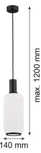 Argon 8563 - Lampadario a sospensione con filo SAGUNTO PLUS 1xE27/15W/230V diametro 14 cm nero