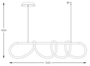 Zuma Line 20006PM-BK - Lampadario LED a sospensione con filo BALBO LED/45W/230V 3000/4000/6000K