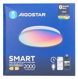 Aigostar LED RGBW plafoniera bagno 18W 230V IP44 con telecomando